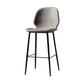 Industrial Leather Distressed Quilted Barstool Low Back Indoor Tall Stool Light Gray-White 1 Piece Counter Stool(26"H) Clearhalo 'Bar Furniture' 'Bar Stools' 'bar_stools' 'furn' 'furn_bar_stools' 'furniture_bar_stools' 'Kitchen & Dining Furniture' 'kitchen&dining_furn' 'kitchen' 'kitchen_furn' Furniture' 4330143