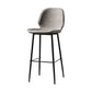 Industrial Leather Distressed Quilted Barstool Low Back Indoor Tall Stool Light Gray 1 Piece Bar Stool(30"H) Clearhalo 'Bar Furniture' 'Bar Stools' 'bar_stools' 'furn' 'furn_bar_stools' 'furniture_bar_stools' 'Kitchen & Dining Furniture' 'kitchen&dining_furn' 'kitchen' 'kitchen_furn' Furniture' 4330159