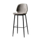 Industrial Leather Distressed Quilted Barstool Low Back Indoor Tall Stool Light Gray-White 1 Piece Bar Stool(30"H) Clearhalo 'Bar Furniture' 'Bar Stools' 'bar_stools' 'furn' 'furn_bar_stools' 'furniture_bar_stools' 'Kitchen & Dining Furniture' 'kitchen&dining_furn' 'kitchen' 'kitchen_furn' Furniture' 4330161