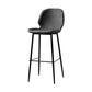Industrial Leather Distressed Quilted Barstool Low Back Indoor Tall Stool Dark Gray 1 Piece Bar Stool(30"H) Clearhalo 'Bar Furniture' 'Bar Stools' 'bar_stools' 'furn' 'furn_bar_stools' 'furniture_bar_stools' 'Kitchen & Dining Furniture' 'kitchen&dining_furn' 'kitchen' 'kitchen_furn' Furniture' 4330162
