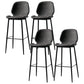 Industrial Leather Distressed Quilted Barstool Low Back Indoor Tall Stool Dark Gray-Black 4 Piece Set Bar Stool(30"H) Clearhalo 'Bar Furniture' 'Bar Stools' 'bar_stools' 'furn' 'furn_bar_stools' 'furniture_bar_stools' 'Kitchen & Dining Furniture' 'kitchen&dining_furn' 'kitchen' 'kitchen_furn' Furniture' 4330201