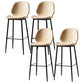 Industrial Leather Distressed Quilted Barstool Low Back Indoor Tall Stool Beige 4 Piece Set Bar Stool(30"H) Clearhalo 'Bar Furniture' 'Bar Stools' 'bar_stools' 'furn' 'furn_bar_stools' 'furniture_bar_stools' 'Kitchen & Dining Furniture' 'kitchen&dining_furn' 'kitchen' 'kitchen_furn' Furniture' 4330202