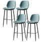 Industrial Leather Distressed Quilted Barstool Low Back Indoor Tall Stool Blue 4 Piece Set Bar Stool(30"H) Clearhalo 'Bar Furniture' 'Bar Stools' 'bar_stools' 'furn' 'furn_bar_stools' 'furniture_bar_stools' 'Kitchen & Dining Furniture' 'kitchen&dining_furn' 'kitchen' 'kitchen_furn' Furniture' 4330207