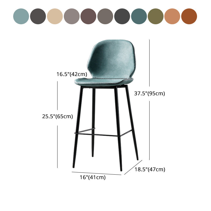 Industrial Leather Distressed Quilted Barstool Low Back Indoor Tall Stool Clearhalo 'Bar Furniture' 'Bar Stools' 'bar_stools' 'furn' 'furn_bar_stools' 'furniture_bar_stools' 'Kitchen & Dining Furniture' 'kitchen&dining_furn' 'kitchen' 'kitchen_furn' Furniture' 4330211