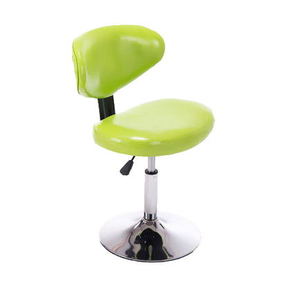 Scandinavian Adjustable Height Leather Counter Stools Swivel Silver Low Back Bar Stools Turquoise 1 Piece Clearhalo 'Bar Furniture' 'Bar Stools' 'bar_stools' 'furn' 'furn_bar_stools' 'furniture_bar_stools' 'Kitchen & Dining Furniture' 'kitchen&dining_furn' 'kitchen' 'kitchen_furn' Furniture' 4330214