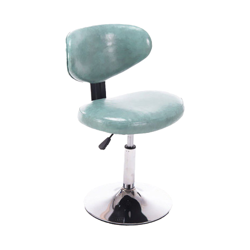 Scandinavian Adjustable Height Leather Counter Stools Swivel Silver Low Back Bar Stools Blue 1 Piece Clearhalo 'Bar Furniture' 'Bar Stools' 'bar_stools' 'furn' 'furn_bar_stools' 'furniture_bar_stools' 'Kitchen & Dining Furniture' 'kitchen&dining_furn' 'kitchen' 'kitchen_furn' Furniture' 4330215