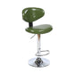 Scandinavian Adjustable Height Leather Counter Stools Swivel Silver Low Back Bar Stools Green 1 Piece Clearhalo 'Bar Furniture' 'Bar Stools' 'bar_stools' 'furn' 'furn_bar_stools' 'furniture_bar_stools' 'Kitchen & Dining Furniture' 'kitchen&dining_furn' 'kitchen' 'kitchen_furn' Furniture' 4330226