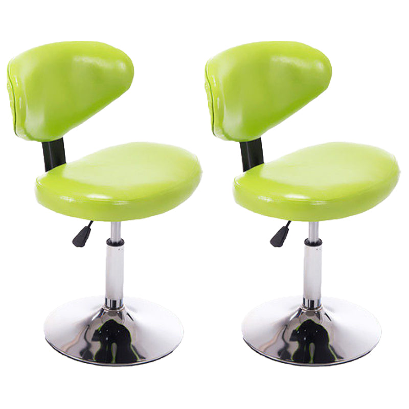 Scandinavian Adjustable Height Leather Counter Stools Swivel Silver Low Back Bar Stools Turquoise 2 Piece Set Clearhalo 'Bar Furniture' 'Bar Stools' 'bar_stools' 'furn' 'furn_bar_stools' 'furniture_bar_stools' 'Kitchen & Dining Furniture' 'kitchen&dining_furn' 'kitchen' 'kitchen_furn' Furniture' 4330231