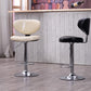 Scandinavian Adjustable Height Leather Counter Stools Swivel Silver Low Back Bar Stools Clearhalo 'Bar Furniture' 'Bar Stools' 'bar_stools' 'furn' 'furn_bar_stools' 'furniture_bar_stools' 'Kitchen & Dining Furniture' 'kitchen&dining_furn' 'kitchen' 'kitchen_furn' Furniture' 4330232