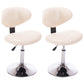 Scandinavian Adjustable Height Leather Counter Stools Swivel Silver Low Back Bar Stools White 2 Piece Set Clearhalo 'Bar Furniture' 'Bar Stools' 'bar_stools' 'furn' 'furn_bar_stools' 'furniture_bar_stools' 'Kitchen & Dining Furniture' 'kitchen&dining_furn' 'kitchen' 'kitchen_furn' Furniture' 4330238