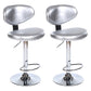 Scandinavian Adjustable Height Leather Counter Stools Swivel Silver Low Back Bar Stools Silver 2 Piece Set Clearhalo 'Bar Furniture' 'Bar Stools' 'bar_stools' 'furn' 'furn_bar_stools' 'furniture_bar_stools' 'Kitchen & Dining Furniture' 'kitchen&dining_furn' 'kitchen' 'kitchen_furn' Furniture' 4330240