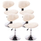 Scandinavian Adjustable Height Leather Counter Stools Swivel Silver Low Back Bar Stools White 4 Piece Set Clearhalo 'Bar Furniture' 'Bar Stools' 'bar_stools' 'furn' 'furn_bar_stools' 'furniture_bar_stools' 'Kitchen & Dining Furniture' 'kitchen&dining_furn' 'kitchen' 'kitchen_furn' Furniture' 4330247