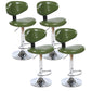 Scandinavian Adjustable Height Leather Counter Stools Swivel Silver Low Back Bar Stools Green 4 Piece Set Clearhalo 'Bar Furniture' 'Bar Stools' 'bar_stools' 'furn' 'furn_bar_stools' 'furniture_bar_stools' 'Kitchen & Dining Furniture' 'kitchen&dining_furn' 'kitchen' 'kitchen_furn' Furniture' 4330248