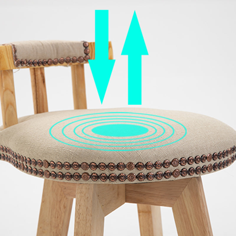 Scandinavian Natural Wood Counter Stools Low Back Bar Stools with Footrest Clearhalo 'Bar Furniture' 'Bar Stools' 'bar_stools' 'furn' 'furn_bar_stools' 'furniture_bar_stools' 'Kitchen & Dining Furniture' 'kitchen&dining_furn' 'kitchen' 'kitchen_furn' Furniture' 4330266