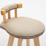 Scandinavian Natural Wood Counter Stools Low Back Bar Stools with Footrest Clearhalo 'Bar Furniture' 'Bar Stools' 'bar_stools' 'furn' 'furn_bar_stools' 'furniture_bar_stools' 'Kitchen & Dining Furniture' 'kitchen&dining_furn' 'kitchen' 'kitchen_furn' Furniture' 4330268