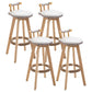 Scandinavian Natural Wood Counter Stools Low Back Bar Stools with Footrest White 4 Piece Set Clearhalo 'Bar Furniture' 'Bar Stools' 'bar_stools' 'furn' 'furn_bar_stools' 'furniture_bar_stools' 'Kitchen & Dining Furniture' 'kitchen&dining_furn' 'kitchen' 'kitchen_furn' Furniture' 4330289