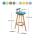 Scandinavian Natural Wood Counter Stools Low Back Bar Stools with Footrest Clearhalo 'Bar Furniture' 'Bar Stools' 'bar_stools' 'furn' 'furn_bar_stools' 'furniture_bar_stools' 'Kitchen & Dining Furniture' 'kitchen&dining_furn' 'kitchen' 'kitchen_furn' Furniture' 4330294