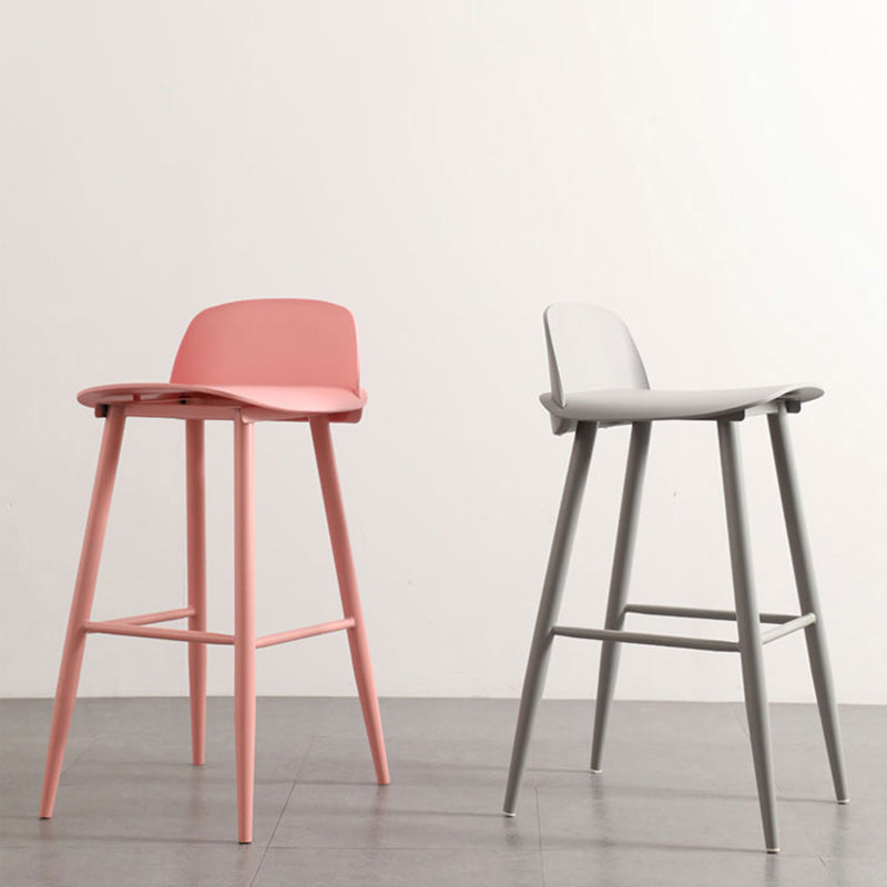 Scandinavian Style Bar-stool with Metal leg Square Seat Counter Stool for Kitchen Bar Clearhalo 'Bar Furniture' 'Bar Stools' 'bar_stools' 'furn' 'furn_bar_stools' 'furniture_bar_stools' 'Kitchen & Dining Furniture' 'kitchen&dining_furn' 'kitchen' 'kitchen_furn' Furniture' 4330378