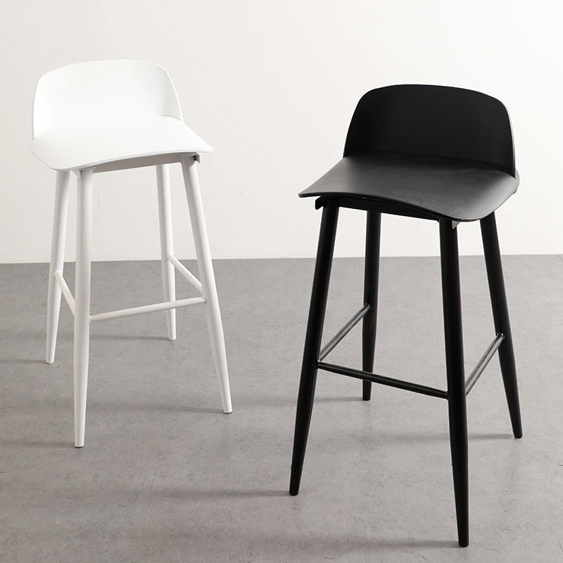 Scandinavian Style Bar-stool with Metal leg Square Seat Counter Stool for Kitchen Bar Clearhalo 'Bar Furniture' 'Bar Stools' 'bar_stools' 'furn' 'furn_bar_stools' 'furniture_bar_stools' 'Kitchen & Dining Furniture' 'kitchen&dining_furn' 'kitchen' 'kitchen_furn' Furniture' 4330383
