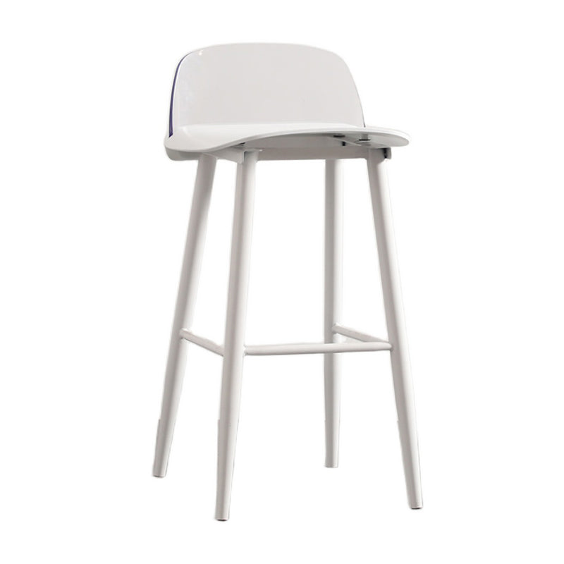 Scandinavian Style Bar-stool with Metal leg Square Seat Counter Stool for Kitchen Bar Clearhalo 'Bar Furniture' 'Bar Stools' 'bar_stools' 'furn' 'furn_bar_stools' 'furniture_bar_stools' 'Kitchen & Dining Furniture' 'kitchen&dining_furn' 'kitchen' 'kitchen_furn' Furniture' 4330387