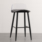 Scandinavian Style Bar-stool with Metal leg Square Seat Counter Stool for Kitchen Bar Black Clear 1 Piece Clearhalo 'Bar Furniture' 'Bar Stools' 'bar_stools' 'furn' 'furn_bar_stools' 'furniture_bar_stools' 'Kitchen & Dining Furniture' 'kitchen&dining_furn' 'kitchen' 'kitchen_furn' Furniture' 4330393
