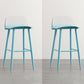 Scandinavian Style Bar-stool with Metal leg Square Seat Counter Stool for Kitchen Bar Blue-Clear 2 Piece Set Clearhalo 'Bar Furniture' 'Bar Stools' 'bar_stools' 'furn' 'furn_bar_stools' 'furniture_bar_stools' 'Kitchen & Dining Furniture' 'kitchen&dining_furn' 'kitchen' 'kitchen_furn' Furniture' 4330404