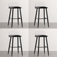 Scandinavian Style Bar-stool with Metal leg Square Seat Counter Stool for Kitchen Bar Black Clear 4 Piece Set Clearhalo 'Bar Furniture' 'Bar Stools' 'bar_stools' 'furn' 'furn_bar_stools' 'furniture_bar_stools' 'Kitchen & Dining Furniture' 'kitchen&dining_furn' 'kitchen' 'kitchen_furn' Furniture' 4330417