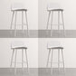Scandinavian Style Bar-stool with Metal leg Square Seat Counter Stool for Kitchen Bar White-Clear 4 Piece Set Clearhalo 'Bar Furniture' 'Bar Stools' 'bar_stools' 'furn' 'furn_bar_stools' 'furniture_bar_stools' 'Kitchen & Dining Furniture' 'kitchen&dining_furn' 'kitchen' 'kitchen_furn' Furniture' 4330420