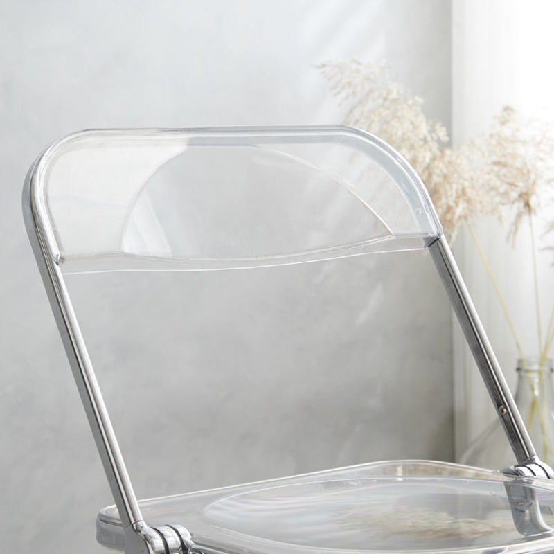 Industrial Design Folding Plastic Side Chairs Open Back Dining Side Chair Clearhalo ' kitchen&dining_furn' 'Dining Chairs' 'Dining Tables & Seating' 'dining_chair' 'furn' 'furn_dining_chair' 'Furniture' 'furniture_dining_chair' 'Kitchen & Dining Furniture' 'kitchen' 4330473