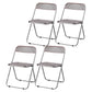 Industrial Design Folding Plastic Side Chairs Open Back Dining Side Chair Pink 4 Piece Set Clearhalo ' kitchen&dining_furn' 'Dining Chairs' 'Dining Tables & Seating' 'dining_chair' 'furn' 'furn_dining_chair' 'Furniture' 'furniture_dining_chair' 'Kitchen & Dining Furniture' 'kitchen' 4330474