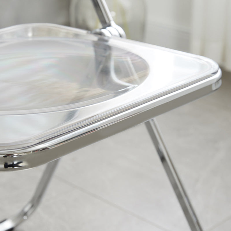 Industrial Design Folding Plastic Side Chairs Open Back Dining Side Chair Clearhalo ' kitchen&dining_furn' 'Dining Chairs' 'Dining Tables & Seating' 'dining_chair' 'furn' 'furn_dining_chair' 'Furniture' 'furniture_dining_chair' 'Kitchen & Dining Furniture' 'kitchen' 4330479