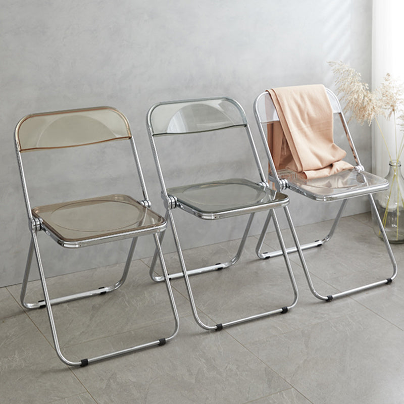 Industrial Design Folding Plastic Side Chairs Open Back Dining Side Chair Clearhalo ' kitchen&dining_furn' 'Dining Chairs' 'Dining Tables & Seating' 'dining_chair' 'furn' 'furn_dining_chair' 'Furniture' 'furniture_dining_chair' 'Kitchen & Dining Furniture' 'kitchen' 4330481