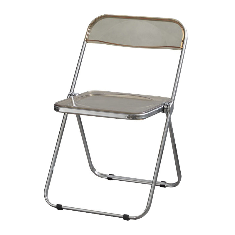 Industrial Design Folding Plastic Side Chairs Open Back Dining Side Chair Amber 1 Piece Clearhalo ' kitchen&dining_furn' 'Dining Chairs' 'Dining Tables & Seating' 'dining_chair' 'furn' 'furn_dining_chair' 'Furniture' 'furniture_dining_chair' 'Kitchen & Dining Furniture' 'kitchen' 4330494