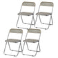 Industrial Design Folding Plastic Side Chairs Open Back Dining Side Chair Amber 4 Piece Set Clearhalo ' kitchen&dining_furn' 'Dining Chairs' 'Dining Tables & Seating' 'dining_chair' 'furn' 'furn_dining_chair' 'Furniture' 'furniture_dining_chair' 'Kitchen & Dining Furniture' 'kitchen' 4330496