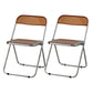 Industrial Design Folding Plastic Side Chairs Open Back Dining Side Chair Orange 2 Piece Set Clearhalo ' kitchen&dining_furn' 'Dining Chairs' 'Dining Tables & Seating' 'dining_chair' 'furn' 'furn_dining_chair' 'Furniture' 'furniture_dining_chair' 'Kitchen & Dining Furniture' 'kitchen' 4330498