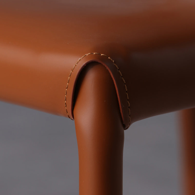 Contemporary Style Wingback Chair Armless Leather Dining Chairs Clearhalo ' kitchen&dining_furn' 'Dining Chairs' 'Dining Tables & Seating' 'dining_chair' 'furn' 'furn_dining_chair' 'Furniture' 'furniture_dining_chair' 'Kitchen & Dining Furniture' 'kitchen' 4330517