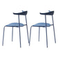 Industrial Open Back Dining Side Chair Matte Finish Armless Dining Side Chairs Blue 2 Piece Set Clearhalo ' kitchen&dining_furn' 'Dining Chairs' 'Dining Tables & Seating' 'dining_chair' 'furn' 'furn_dining_chair' 'Furniture' 'furniture_dining_chair' 'Kitchen & Dining Furniture' 'kitchen' 4330523