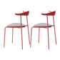 Industrial Open Back Dining Side Chair Matte Finish Armless Dining Side Chairs Dark Red 2 Piece Set Clearhalo ' kitchen&dining_furn' 'Dining Chairs' 'Dining Tables & Seating' 'dining_chair' 'furn' 'furn_dining_chair' 'Furniture' 'furniture_dining_chair' 'Kitchen & Dining Furniture' 'kitchen' 4330526