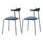 Industrial Open Back Dining Side Chair Matte Finish Armless Dining Side Chairs Sky Blue 2 Piece Set Clearhalo ' kitchen&dining_furn' 'Dining Chairs' 'Dining Tables & Seating' 'dining_chair' 'furn' 'furn_dining_chair' 'Furniture' 'furniture_dining_chair' 'Kitchen & Dining Furniture' 'kitchen' 4330531