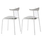 Industrial Open Back Dining Side Chair Matte Finish Armless Dining Side Chairs Gloss White 2 Piece Set Clearhalo ' kitchen&dining_furn' 'Dining Chairs' 'Dining Tables & Seating' 'dining_chair' 'furn' 'furn_dining_chair' 'Furniture' 'furniture_dining_chair' 'Kitchen & Dining Furniture' 'kitchen' 4330540