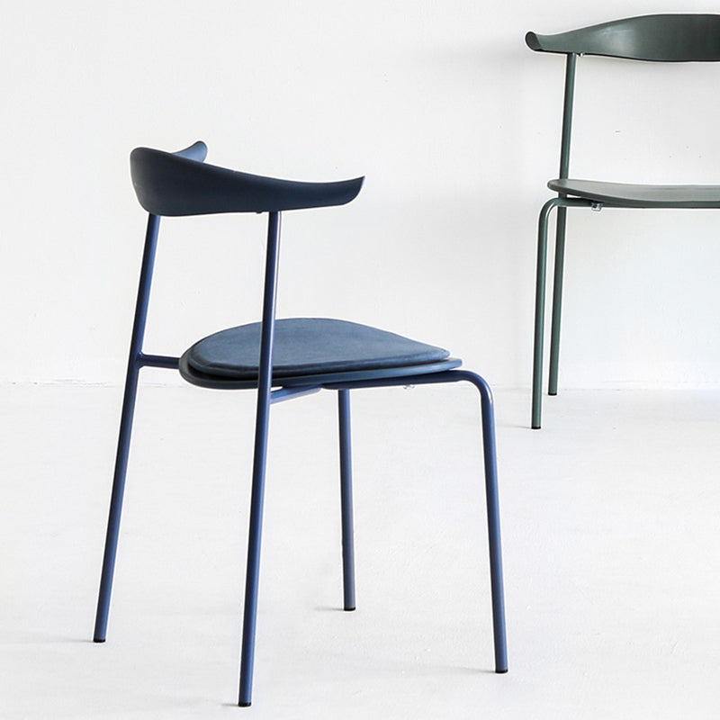 Industrial Open Back Dining Side Chair Matte Finish Armless Dining Side Chairs Clearhalo ' kitchen&dining_furn' 'Dining Chairs' 'Dining Tables & Seating' 'dining_chair' 'furn' 'furn_dining_chair' 'Furniture' 'furniture_dining_chair' 'Kitchen & Dining Furniture' 'kitchen' 4330543