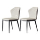 Contemporary Style Armless Wingback Chair Leather Dining Chairs Grey 2 Piece Set Clearhalo ' kitchen&dining_furn' 'Dining Chairs' 'Dining Tables & Seating' 'dining_chair' 'furn' 'furn_dining_chair' 'Furniture' 'furniture_dining_chair' 'Kitchen & Dining Furniture' 'kitchen' 4330562