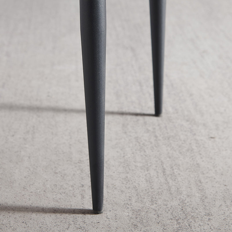 Contemporary Style Armless Wingback Chair Leather Dining Chairs Clearhalo ' kitchen&dining_furn' 'Dining Chairs' 'Dining Tables & Seating' 'dining_chair' 'furn' 'furn_dining_chair' 'Furniture' 'furniture_dining_chair' 'Kitchen & Dining Furniture' 'kitchen' 4330571