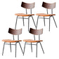 Contemporary Style Dining Chairs Armless Open Back Chair with Metal Legs Light Brown 4 Piece Set Clearhalo ' kitchen&dining_furn' 'Dining Chairs' 'Dining Tables & Seating' 'dining_chair' 'furn' 'furn_dining_chair' 'Furniture' 'furniture_dining_chair' 'Kitchen & Dining Furniture' 'kitchen' 4330579
