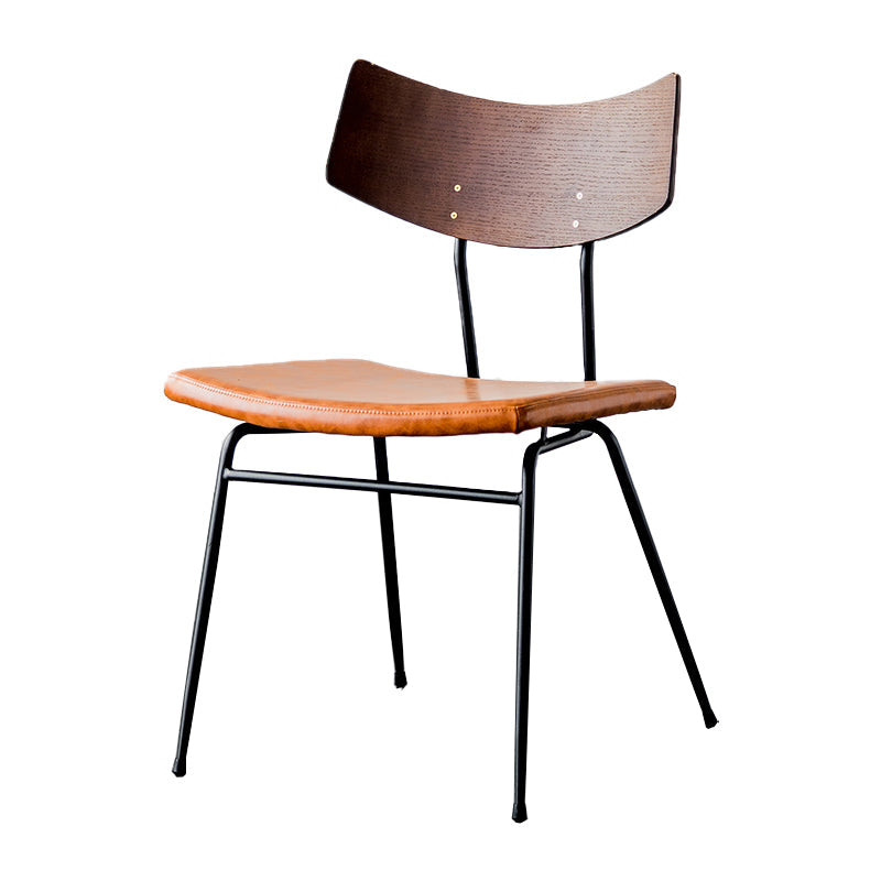 Contemporary Style Dining Chairs Armless Open Back Chair with Metal Legs Clearhalo ' kitchen&dining_furn' 'Dining Chairs' 'Dining Tables & Seating' 'dining_chair' 'furn' 'furn_dining_chair' 'Furniture' 'furniture_dining_chair' 'Kitchen & Dining Furniture' 'kitchen' 4330583