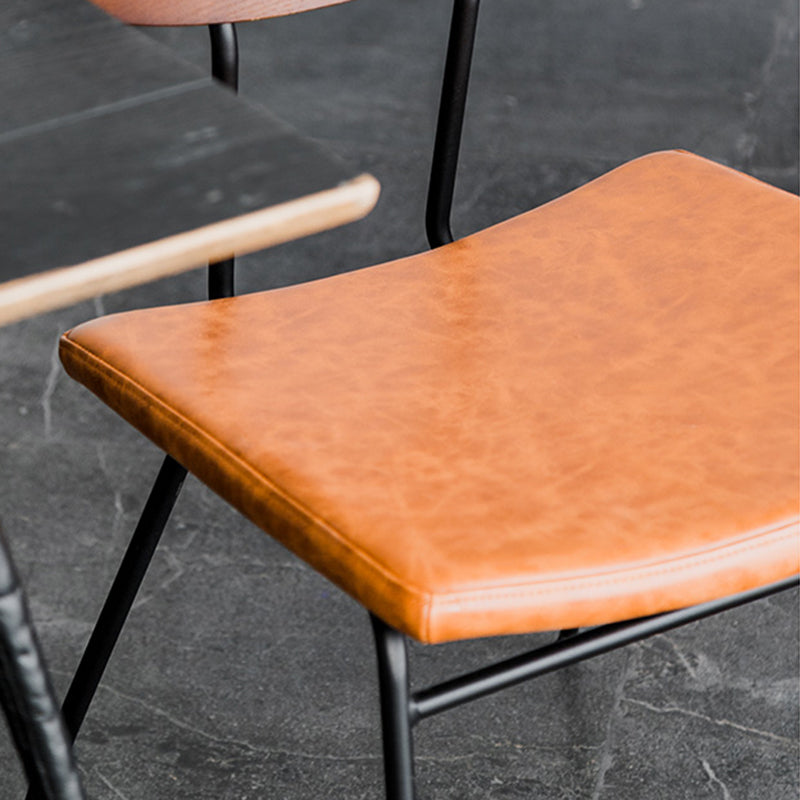 Contemporary Style Dining Chairs Armless Open Back Chair with Metal Legs Clearhalo ' kitchen&dining_furn' 'Dining Chairs' 'Dining Tables & Seating' 'dining_chair' 'furn' 'furn_dining_chair' 'Furniture' 'furniture_dining_chair' 'Kitchen & Dining Furniture' 'kitchen' 4330584