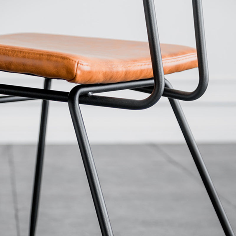 Contemporary Style Dining Chairs Armless Open Back Chair with Metal Legs Clearhalo ' kitchen&dining_furn' 'Dining Chairs' 'Dining Tables & Seating' 'dining_chair' 'furn' 'furn_dining_chair' 'Furniture' 'furniture_dining_chair' 'Kitchen & Dining Furniture' 'kitchen' 4330587