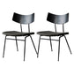 Contemporary Style Dining Chairs Armless Open Back Chair with Metal Legs Black Green 2 Piece Set Clearhalo ' kitchen&dining_furn' 'Dining Chairs' 'Dining Tables & Seating' 'dining_chair' 'furn' 'furn_dining_chair' 'Furniture' 'furniture_dining_chair' 'Kitchen & Dining Furniture' 'kitchen' 4330594