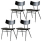 Contemporary Style Dining Chairs Armless Open Back Chair with Metal Legs Black Green 4 Piece Set Clearhalo ' kitchen&dining_furn' 'Dining Chairs' 'Dining Tables & Seating' 'dining_chair' 'furn' 'furn_dining_chair' 'Furniture' 'furniture_dining_chair' 'Kitchen & Dining Furniture' 'kitchen' 4330596