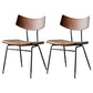 Contemporary Style Dining Chairs Armless Open Back Chair with Metal Legs Dark Brown 2 Piece Set Clearhalo ' kitchen&dining_furn' 'Dining Chairs' 'Dining Tables & Seating' 'dining_chair' 'furn' 'furn_dining_chair' 'Furniture' 'furniture_dining_chair' 'Kitchen & Dining Furniture' 'kitchen' 4330598